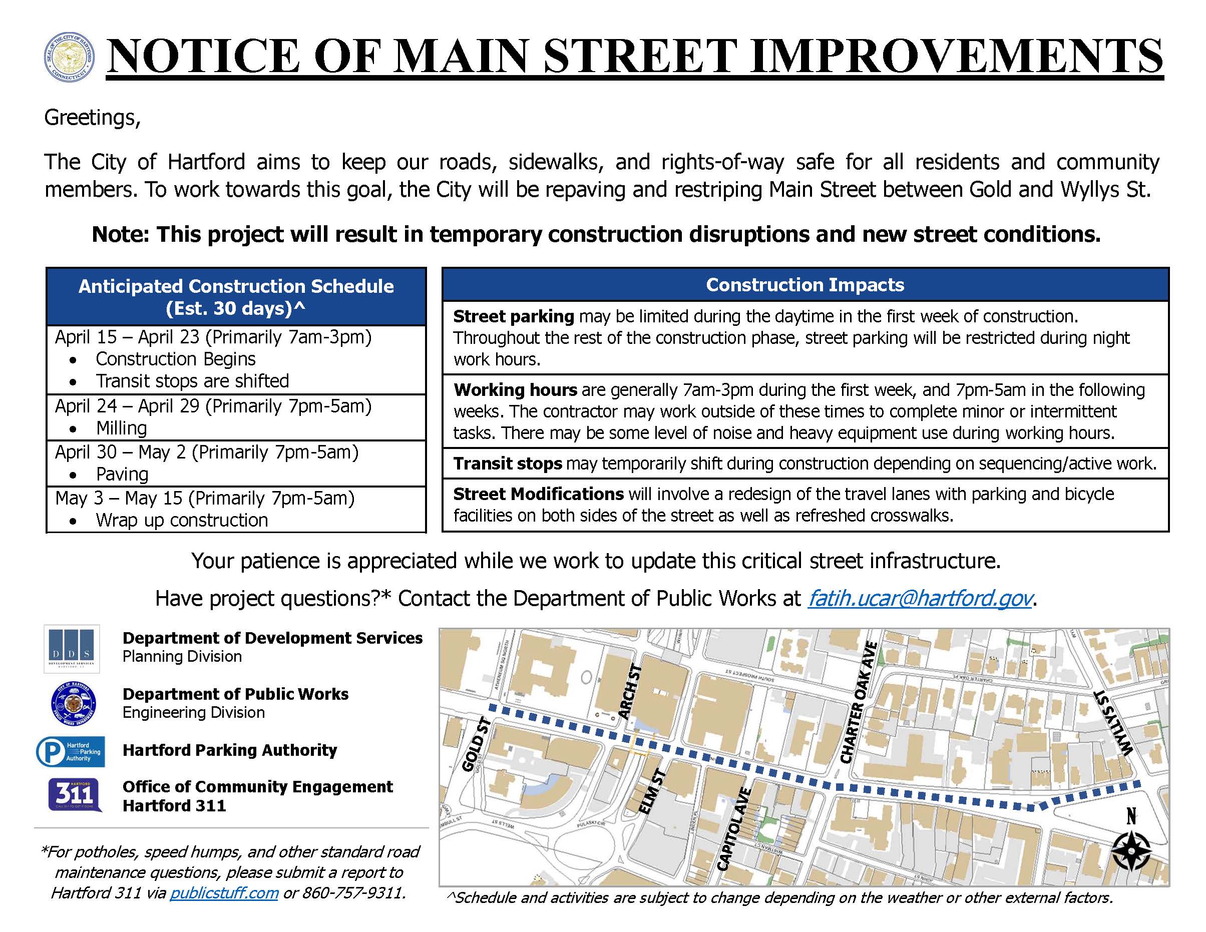 Main Street Resurfacing Info Flyer